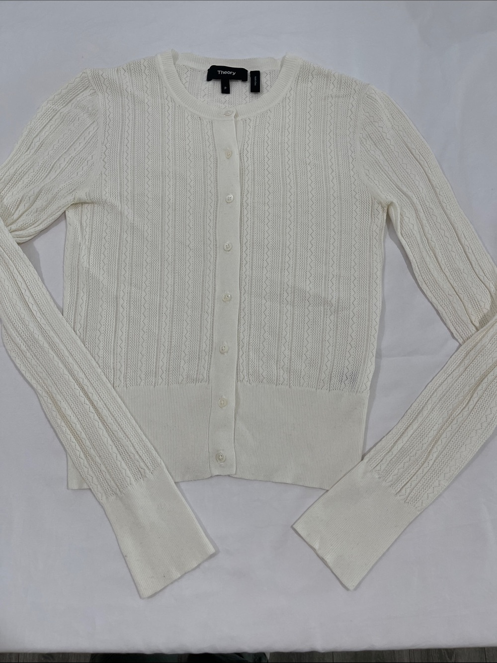 Theory Prosecco Lace Cardigan
